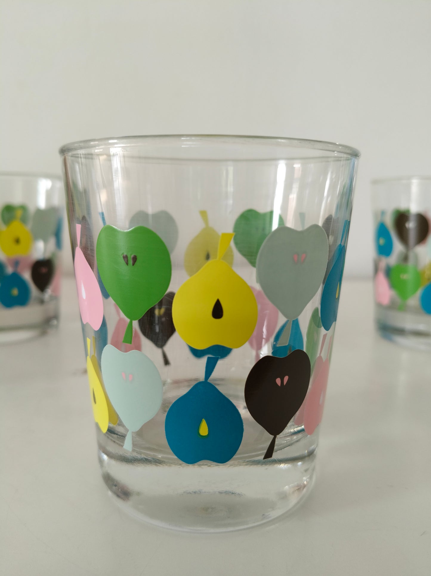 Duo de verres Ikea décor poires