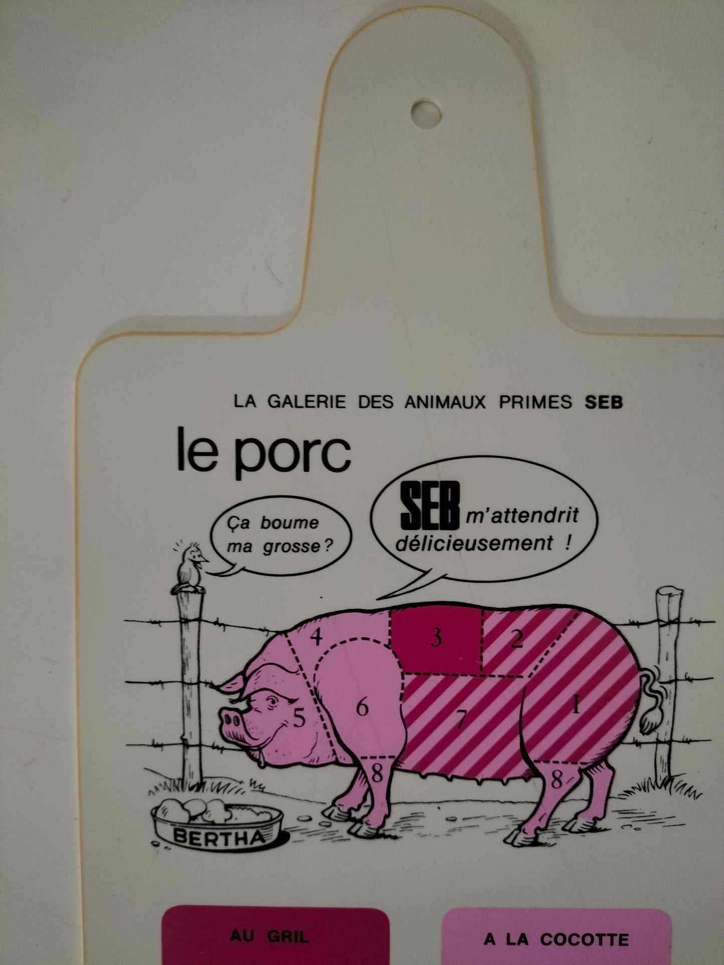 Planche à découper publicitaire Seb double face (français/ néerlandais) à l'unité