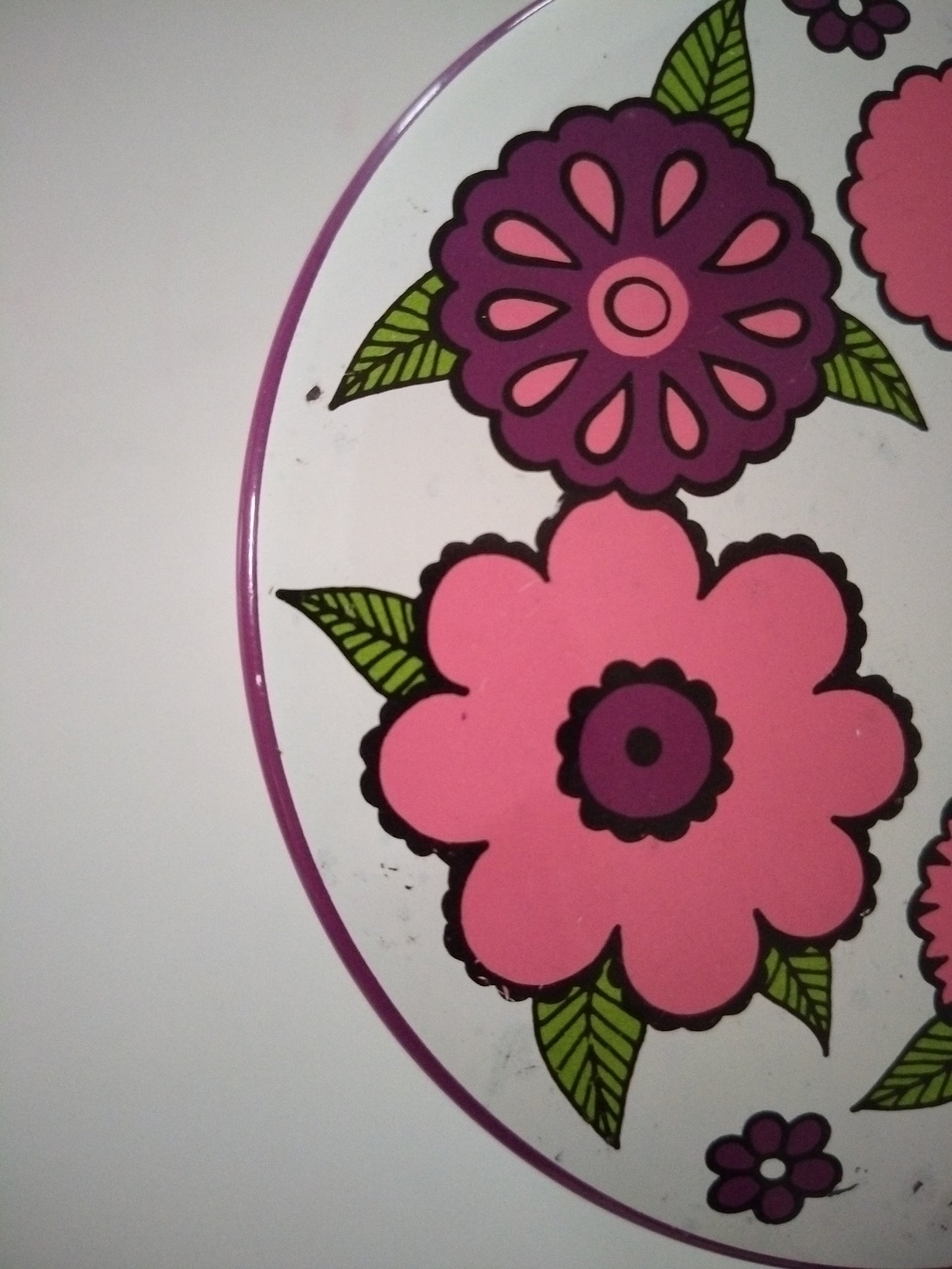Boîte métallique flower power Baret Ware England
