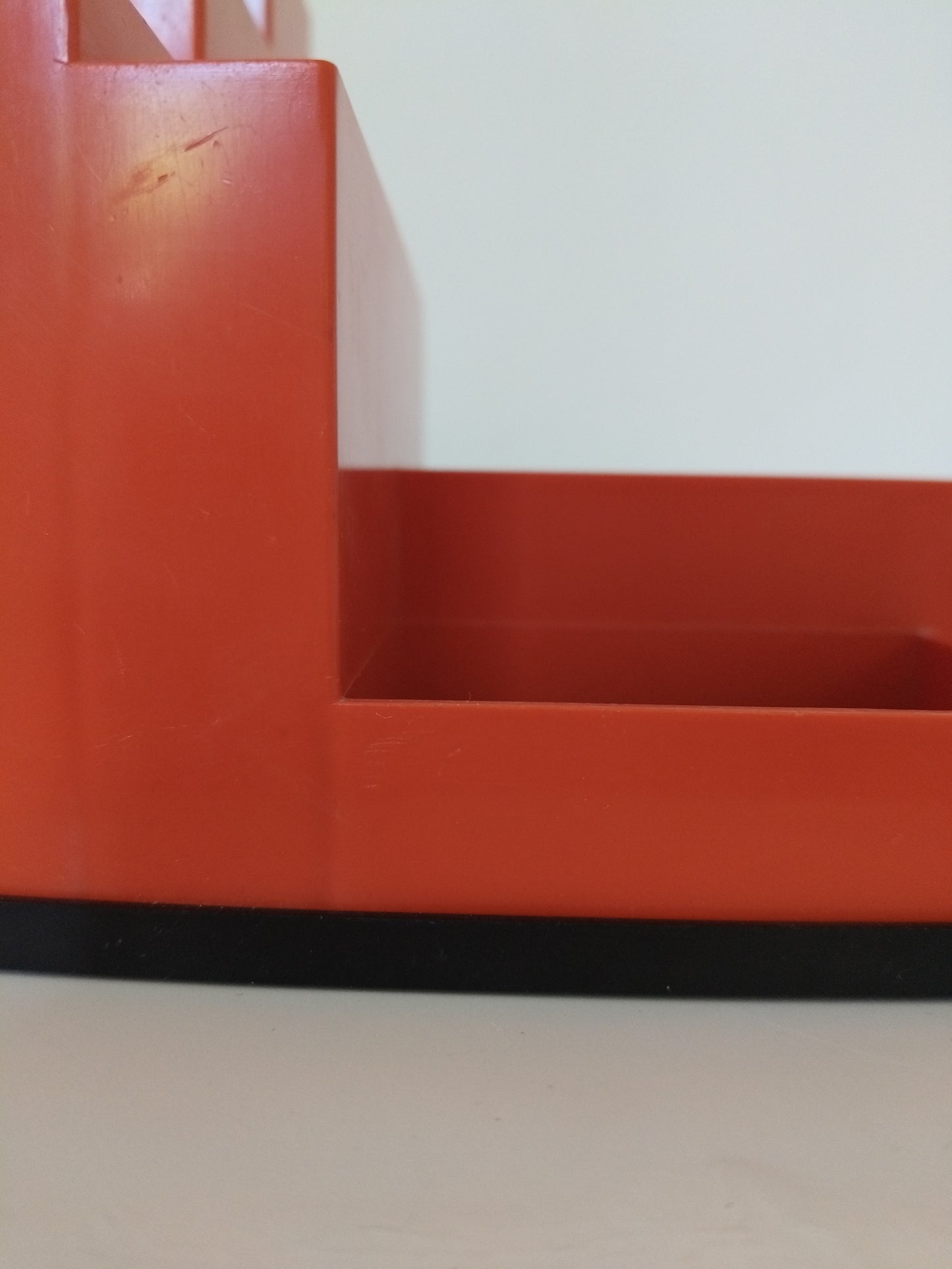 Organisateur de bureau en plastique orange Läufer W.Germany