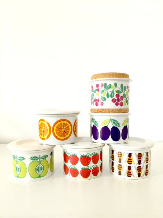 Pot à confiture/ bocal Arabia Pomona Finland au choix