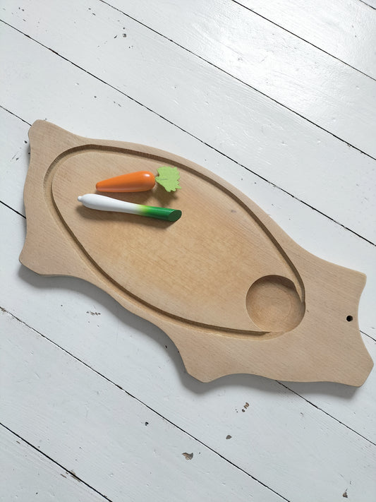 Ancienne grande planche à découper ou de service 🐖 en bois