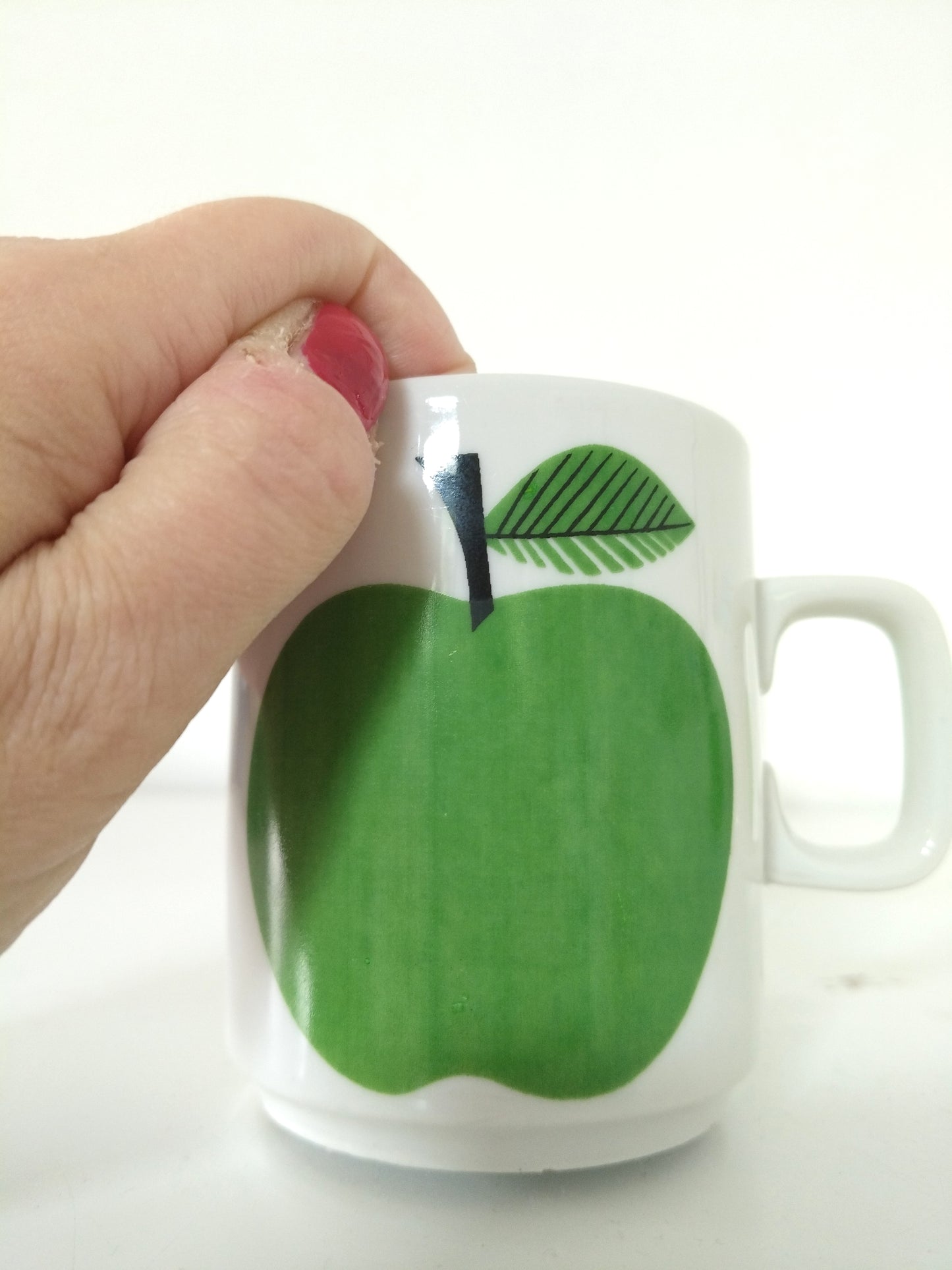 Mug Herrandiz Porcelain Spain décor pomme à l'unité