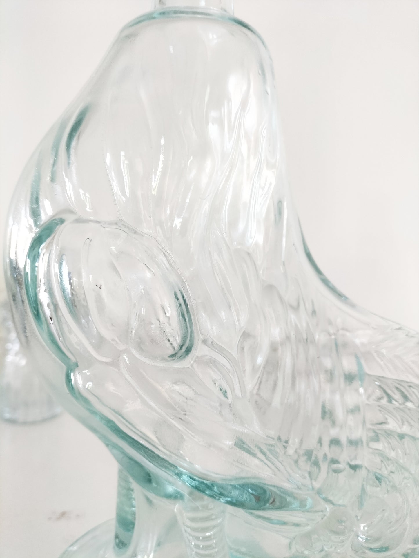 Bouteille coq en verre