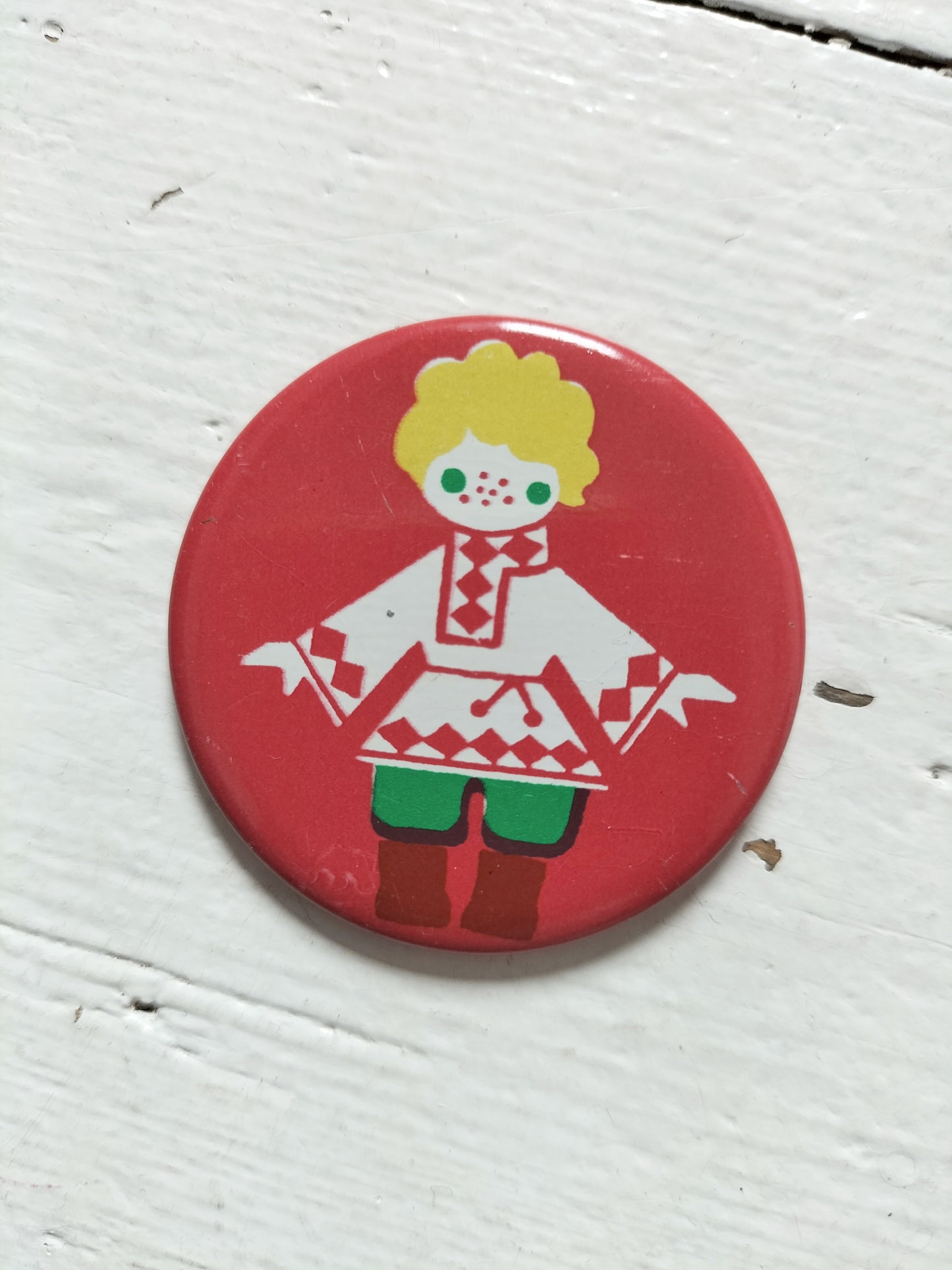 Ancien badge métallique 70's (ou magnet) Norma made in URSS (Estonie) à l'unité