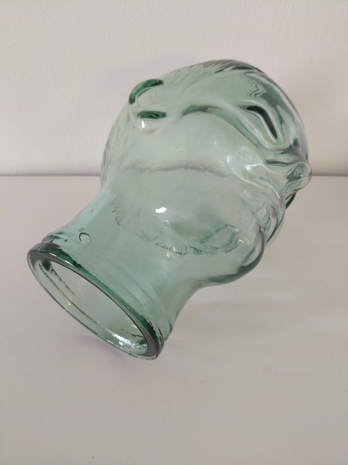 Marotte/ tête à chapeau en verre