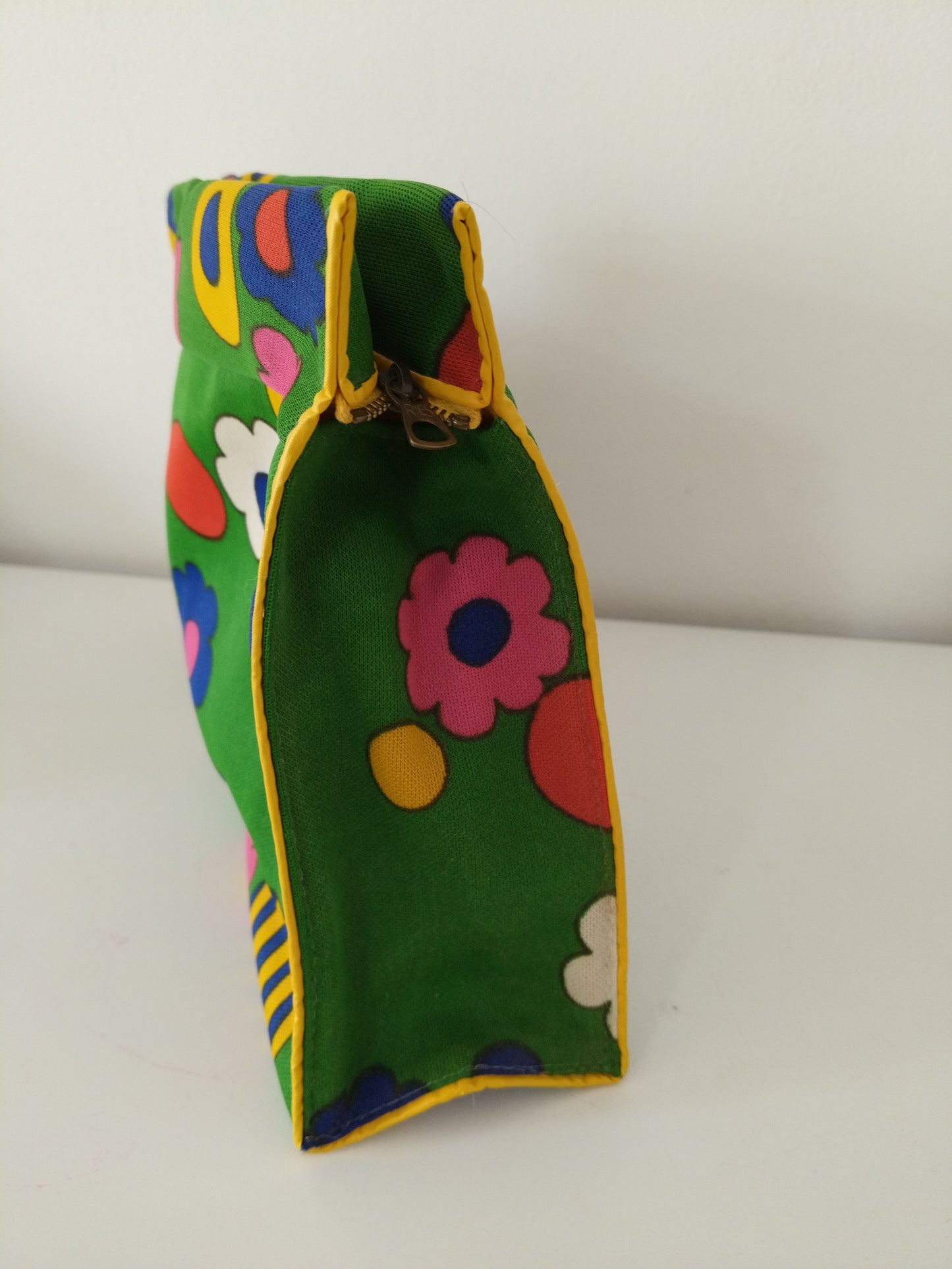 Grande trousse de toilette vintage en tissu