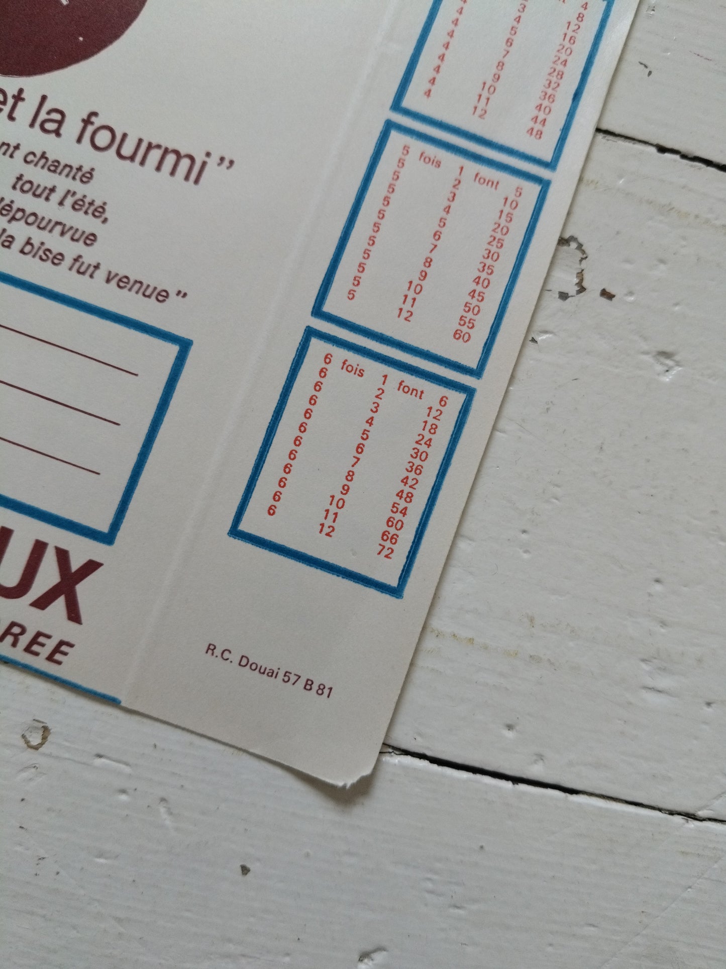 Ancien protège-cahier en papier publicitaire chicorée Leroux A5