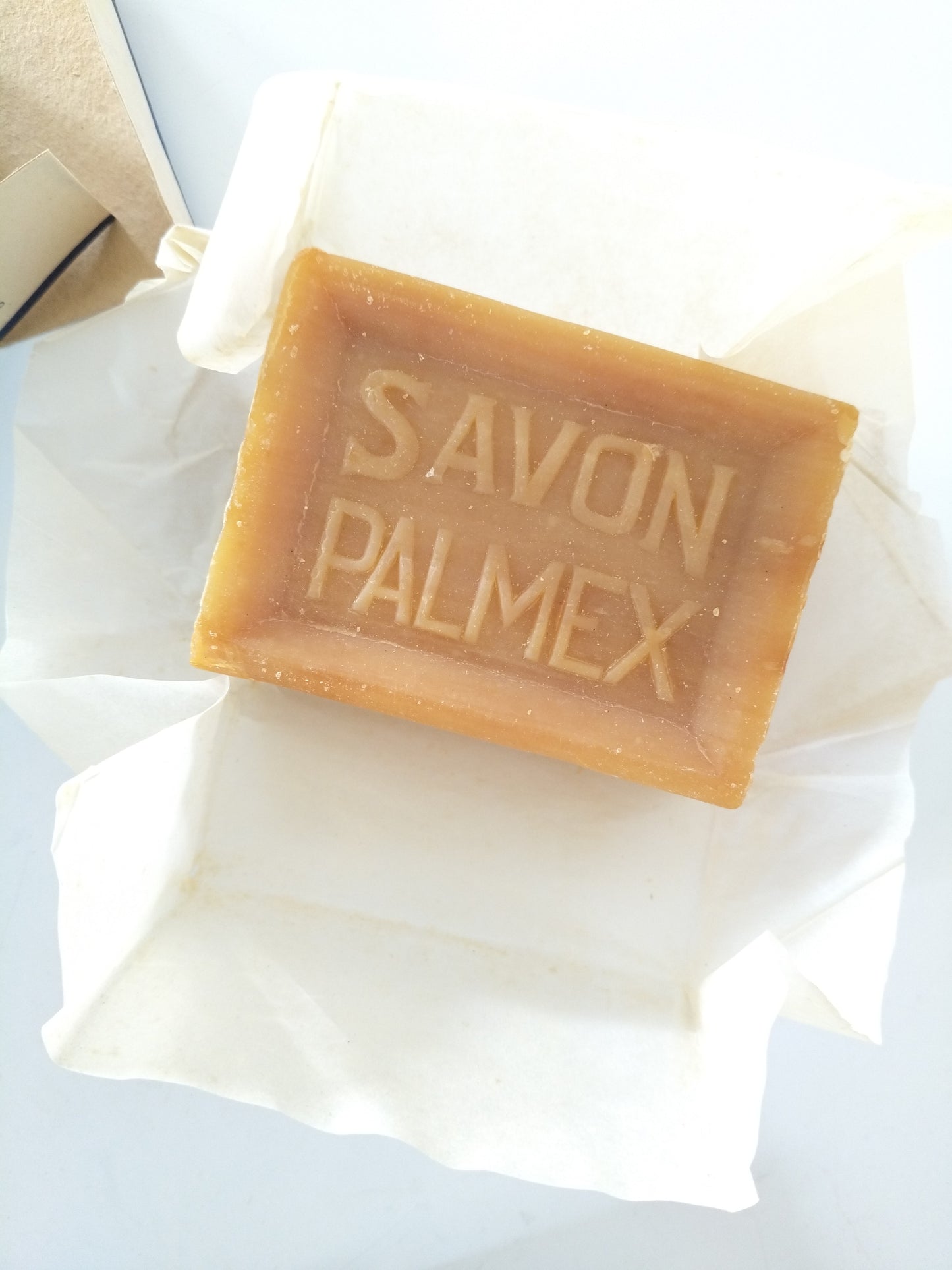Ancienne boîte cartonnée de lessive Persil ou savon de ménage Palmex (français/ néerlandais)