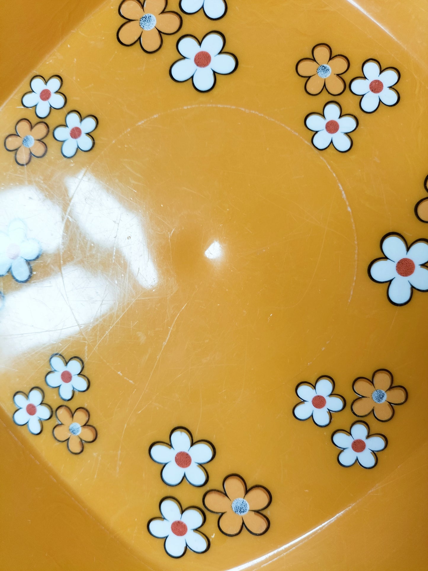 Saladier en plastique décor fleurs