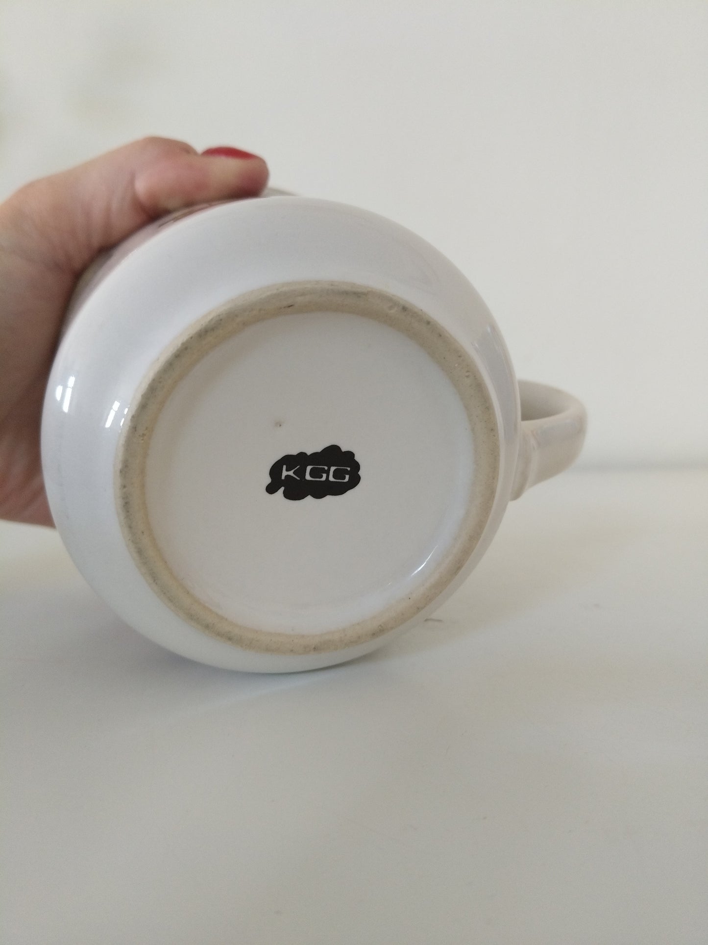 Tisanière/ tasse à thé en porcelaine KGG décor scottish terrier