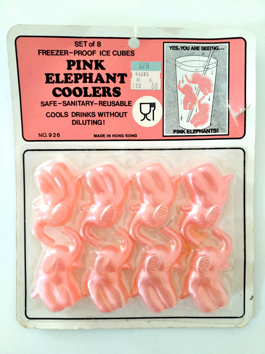 Set de 8 glaçons éléphants en plastique à remplir et réutilisables Hong Kong