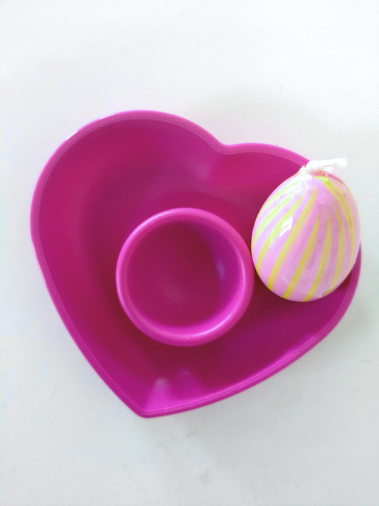 Coquetier cœur en plastique Koziol - cetaitmieuxavant