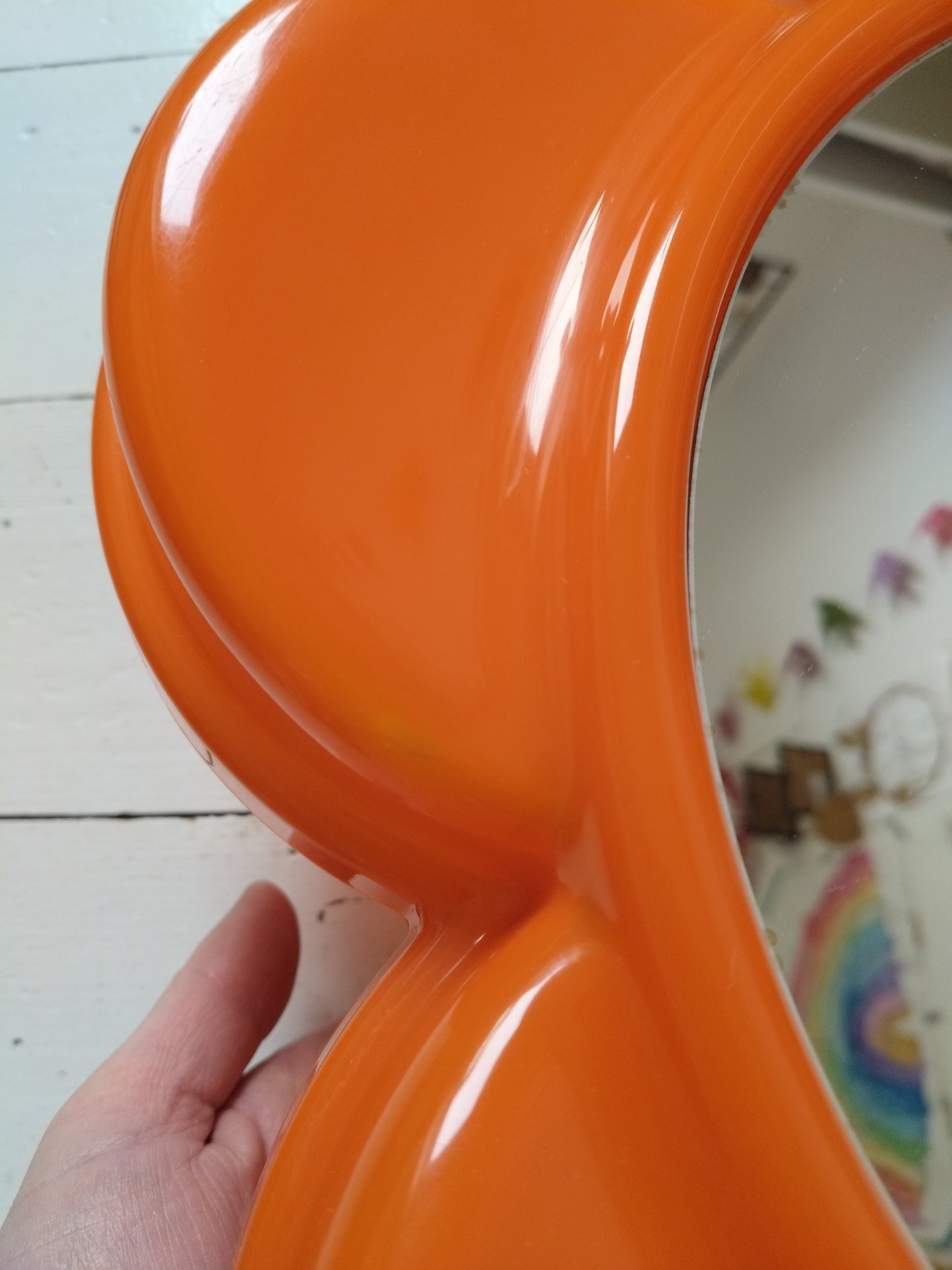 Miroir fleur en plastique vintage Visiva France