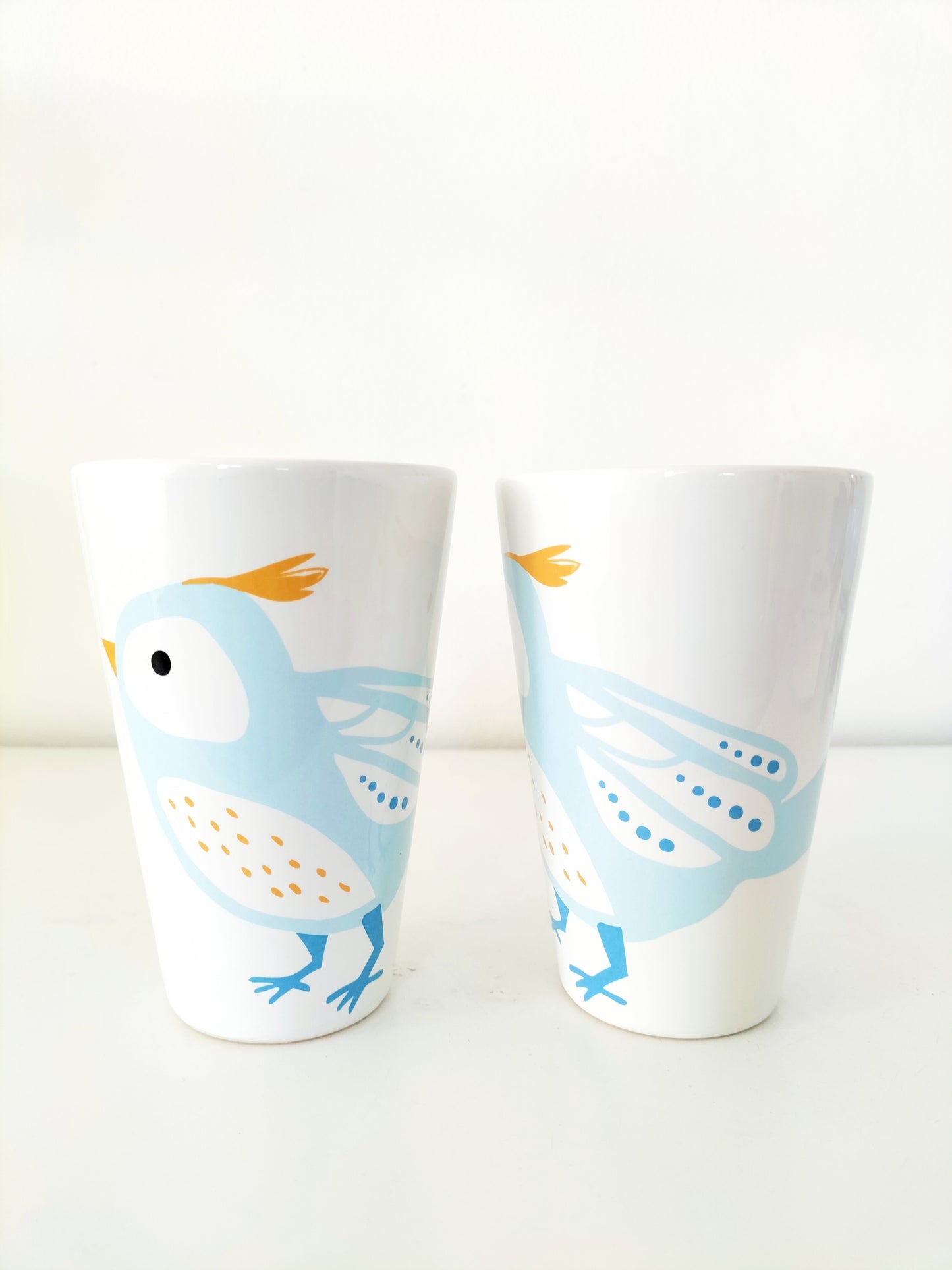 Ensemble de 2 pots/ gros verres Ikea décor oiseau 🐦