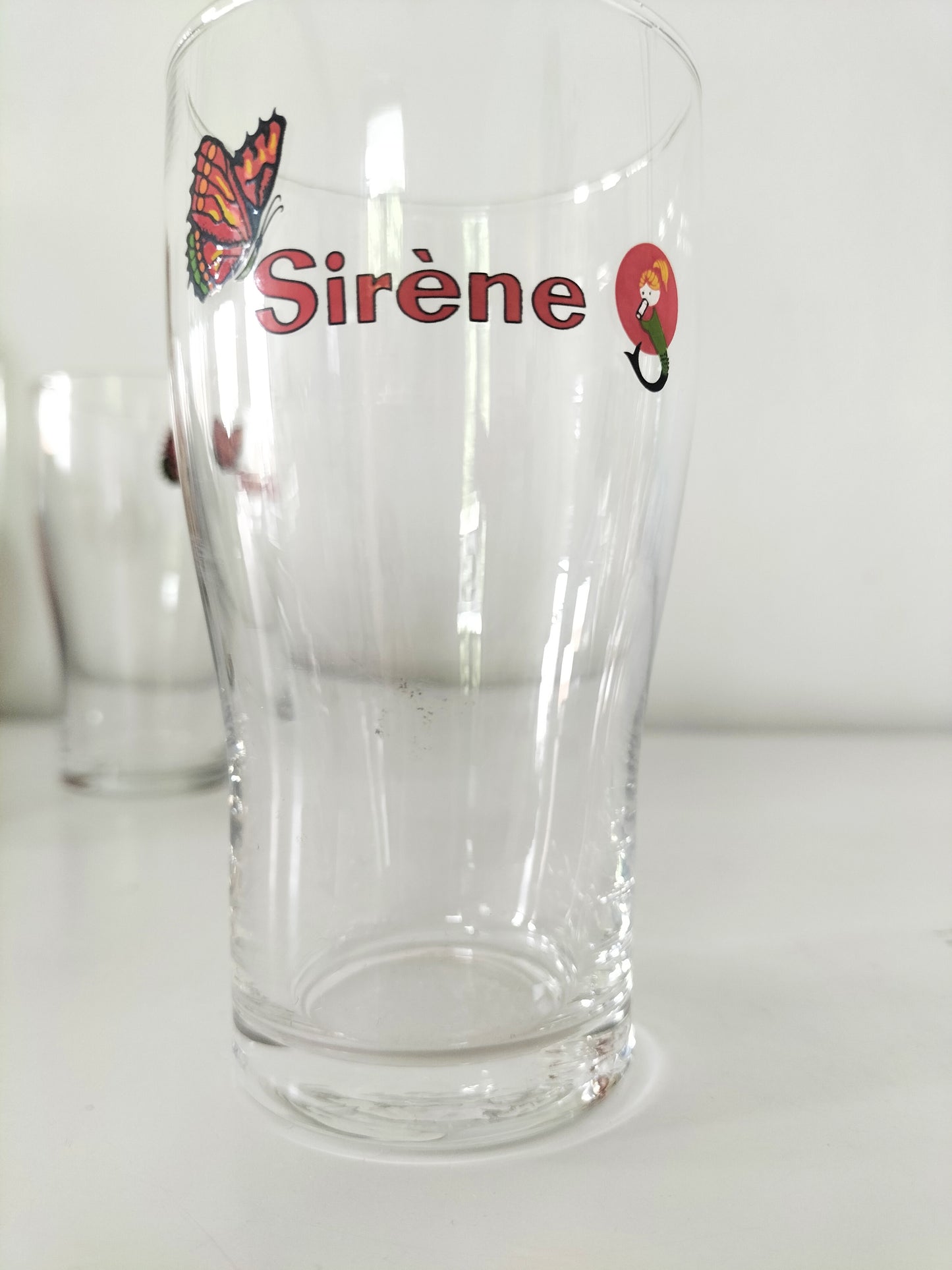 Ensemble de 4 verres publicitaires Sirène limonade