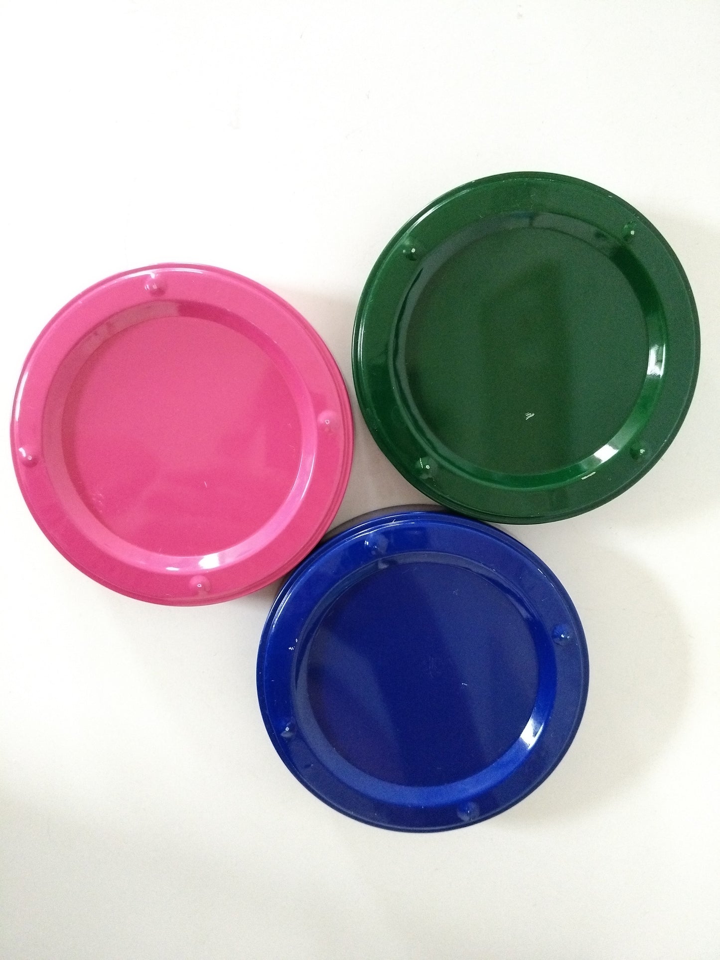Ensemble de 3 mini plateaux/ dessous de verres/ dessous de bouteilles métallique Simel !!! priorité à Marie-Laure !!!