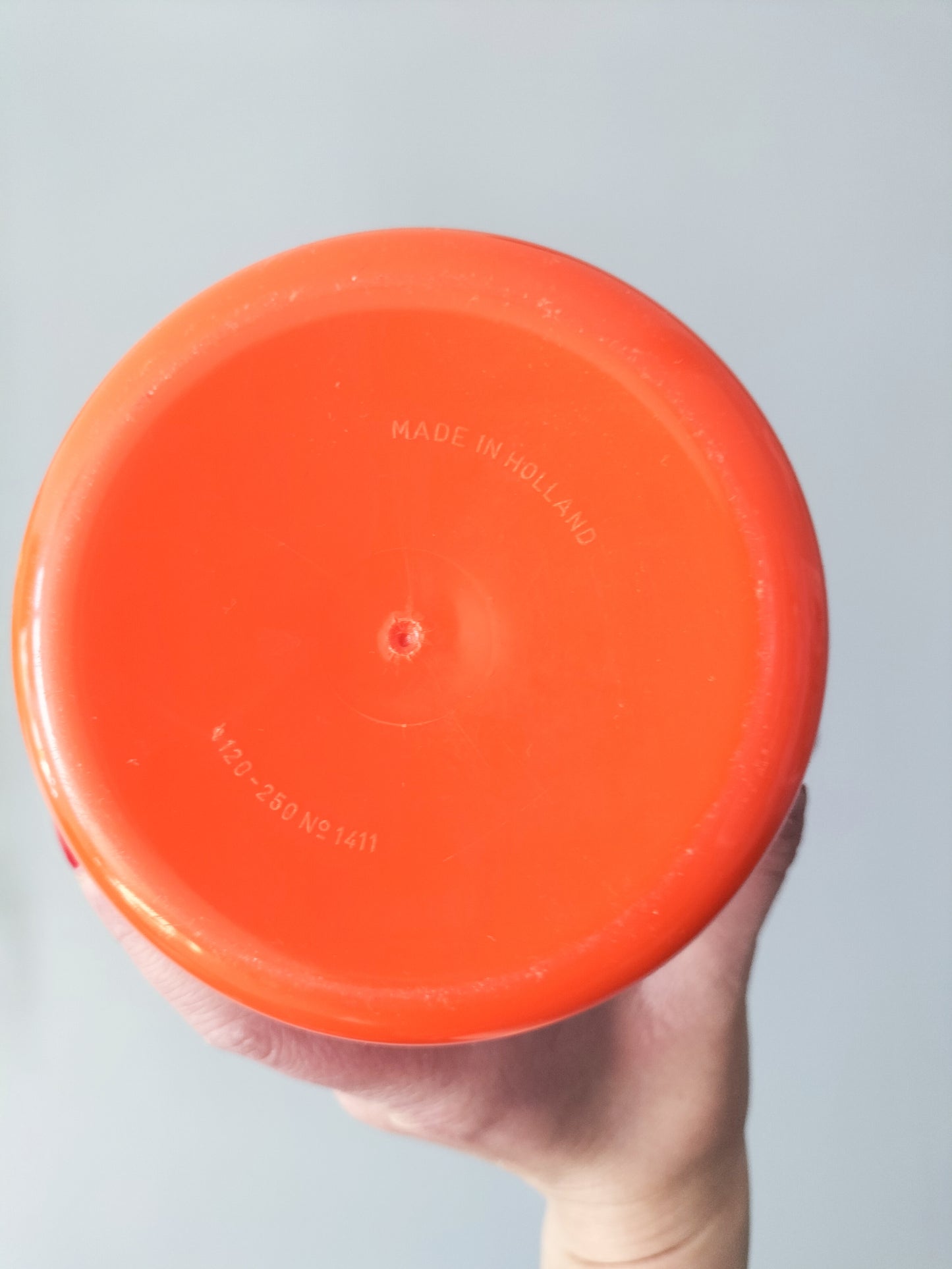 Grand vase vintage en plastique orange made in Holland (!réservé Albertine!)
