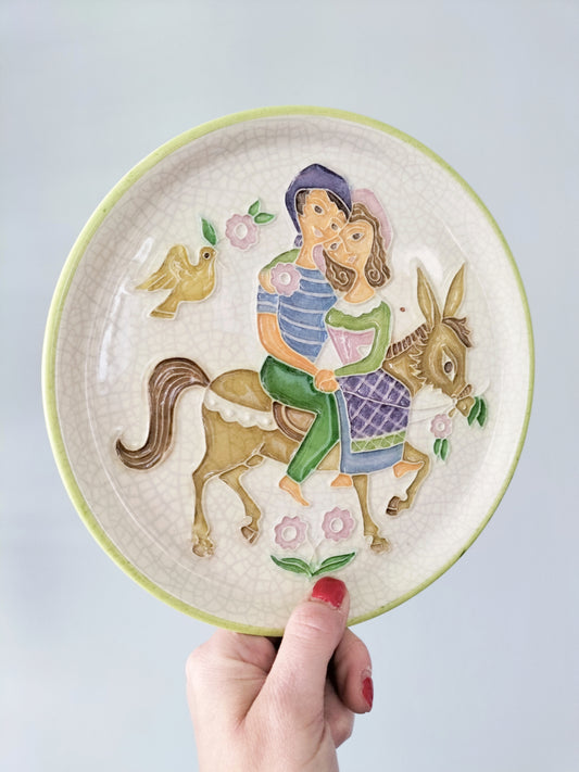 Ancienne céramique murale décorative Luciano Italy