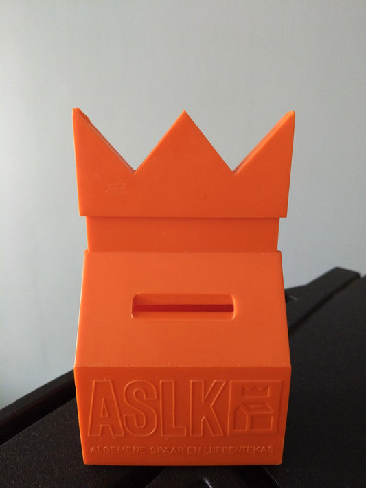 Tirelire maison publicitaire banque CGER / ASLK en plastique