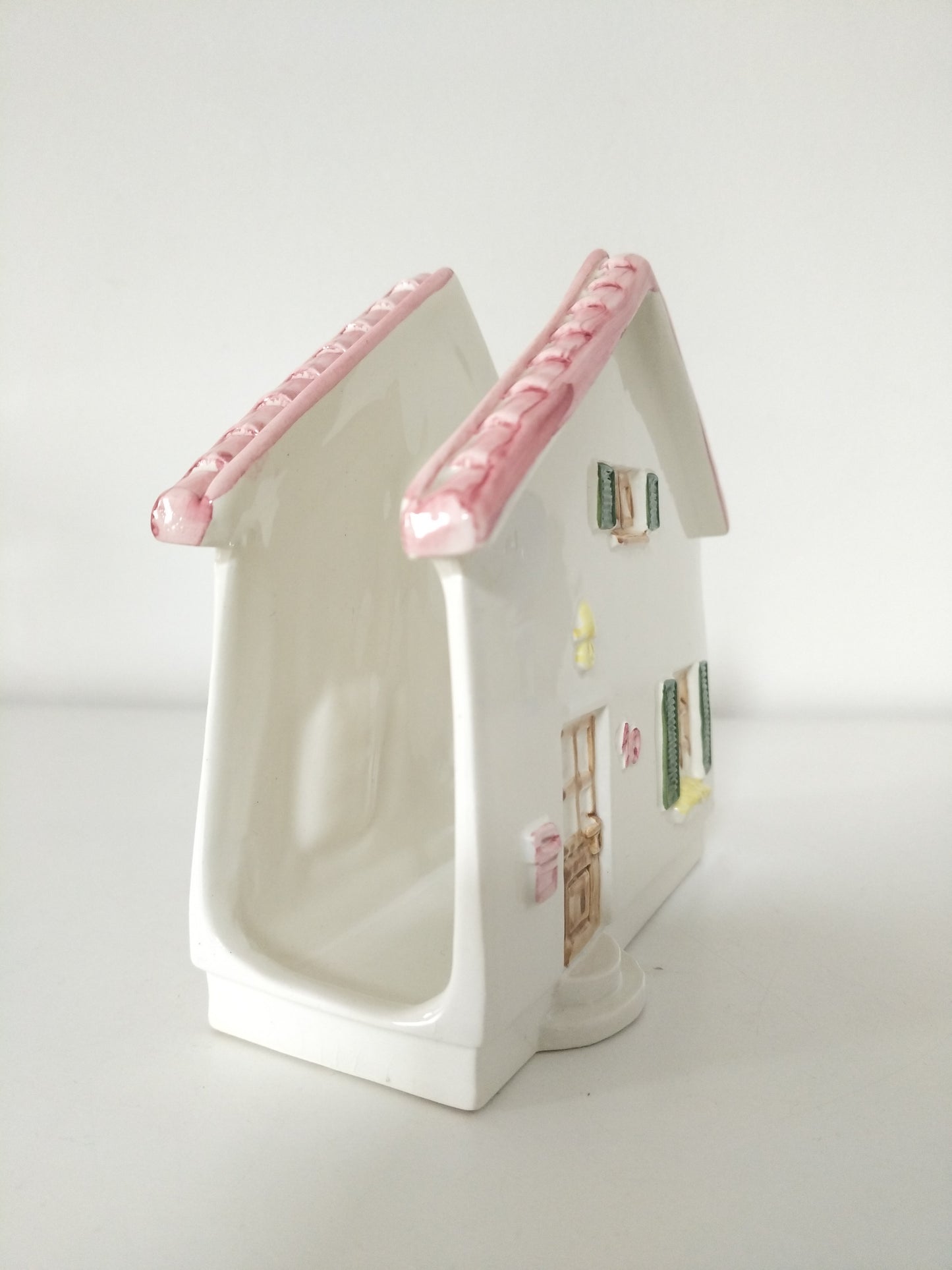 Porte-serviettes/ porte-courrier maison en céramique