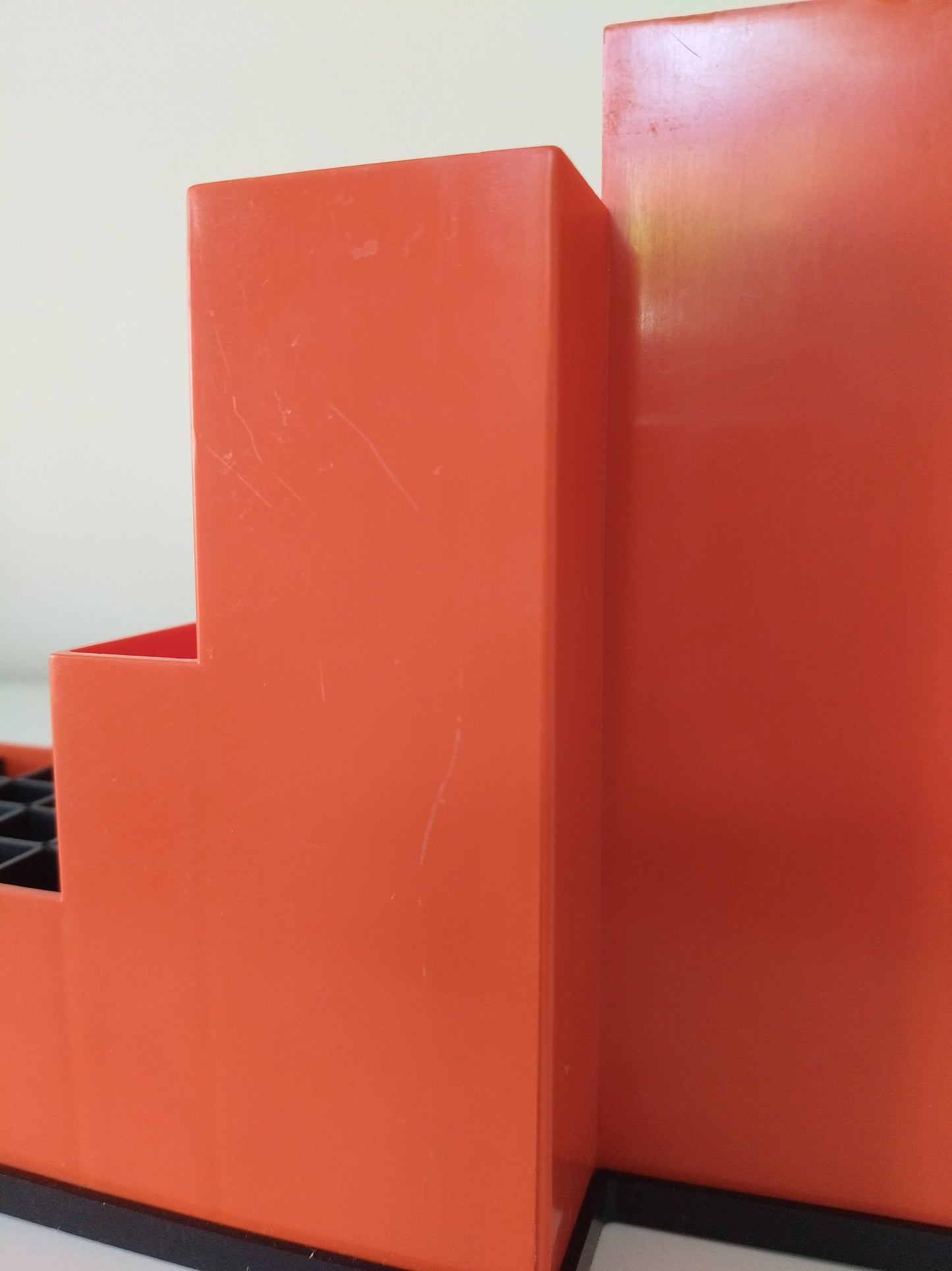 Organisateur de bureau en plastique orange Läufer W.Germany