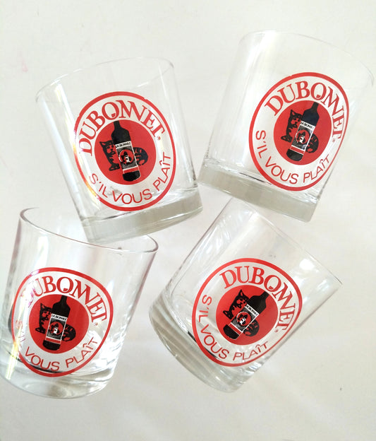 4 verres à apéritif Dubonnet