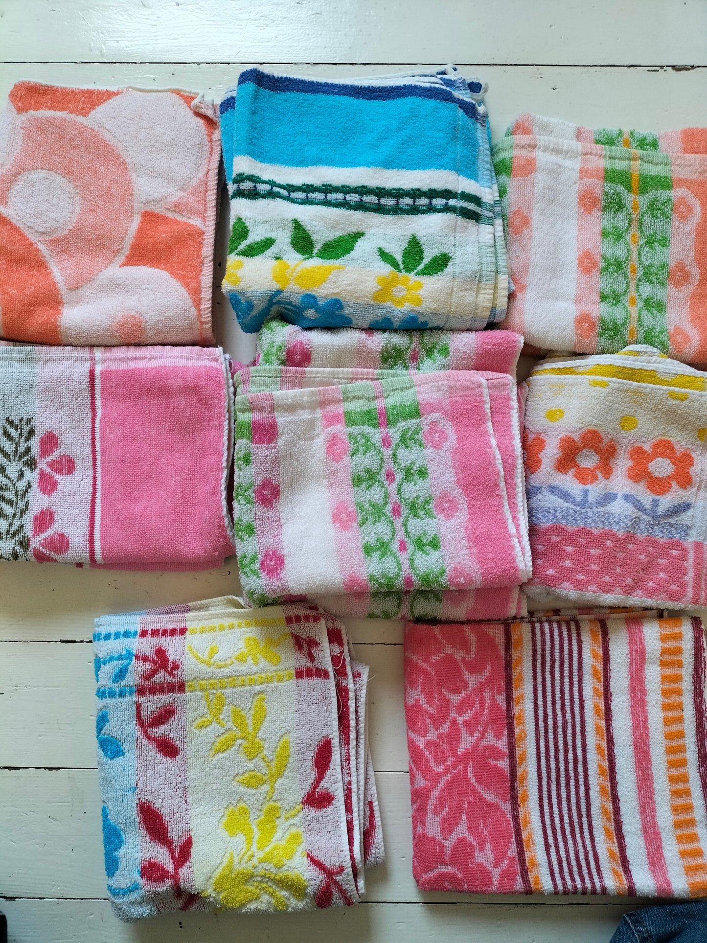 Ensemble de 22 serviettes de toilette vintage pour confections