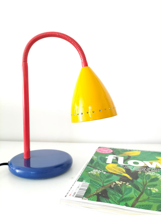 Lampe de table métallique 80's esprit Memphis Style