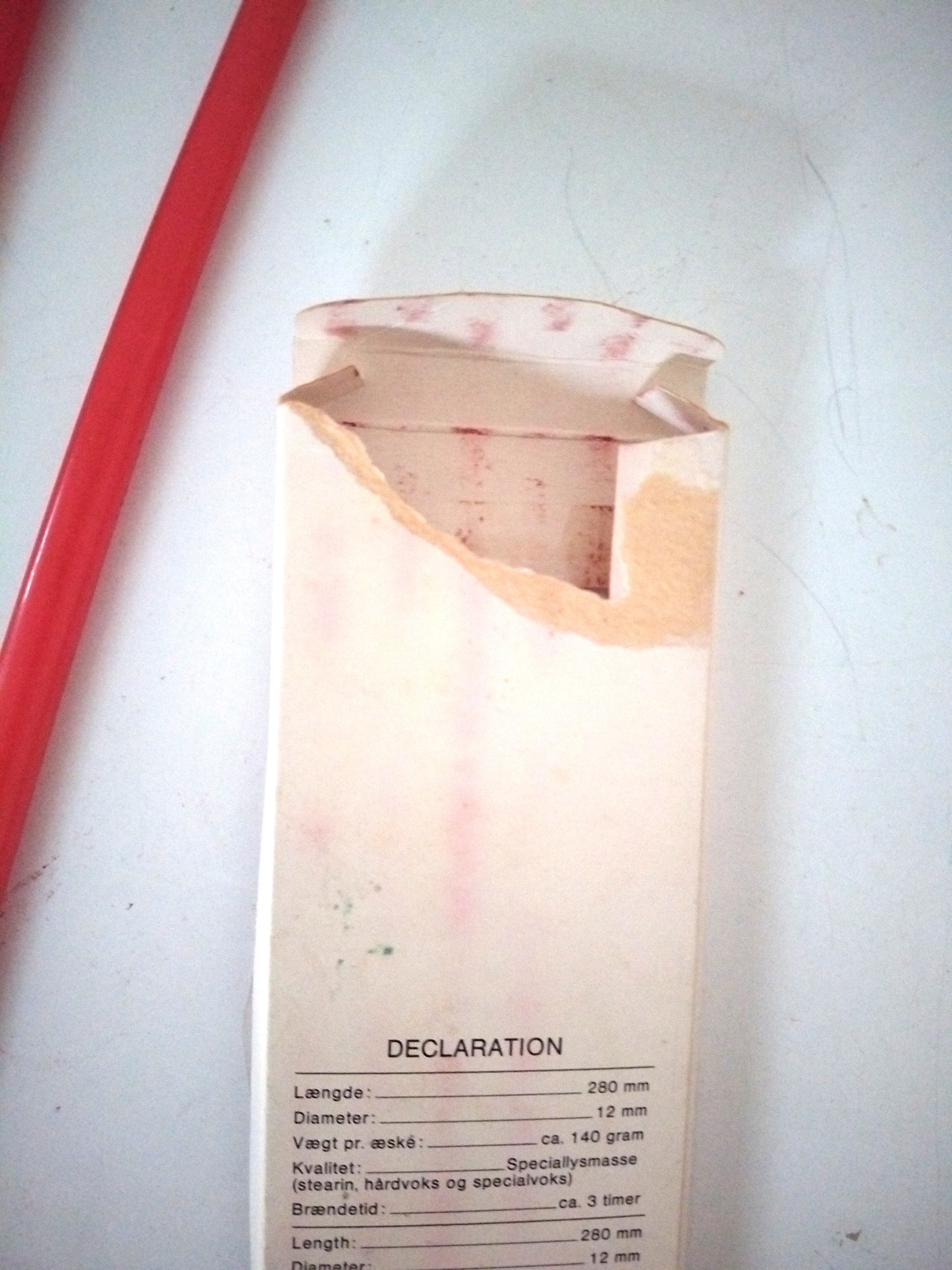 6 anciennes grandes bougies Dana Danemark