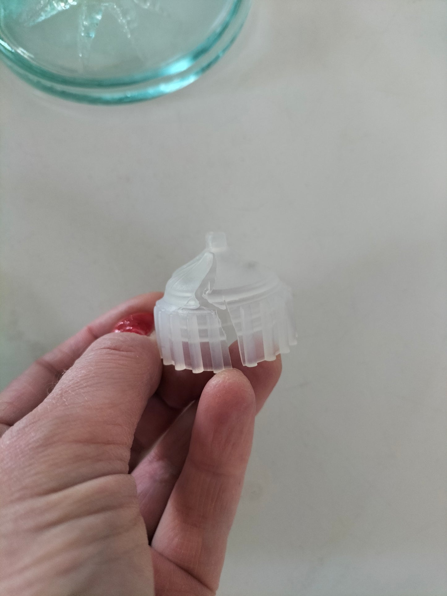 Bouteille coq en verre
