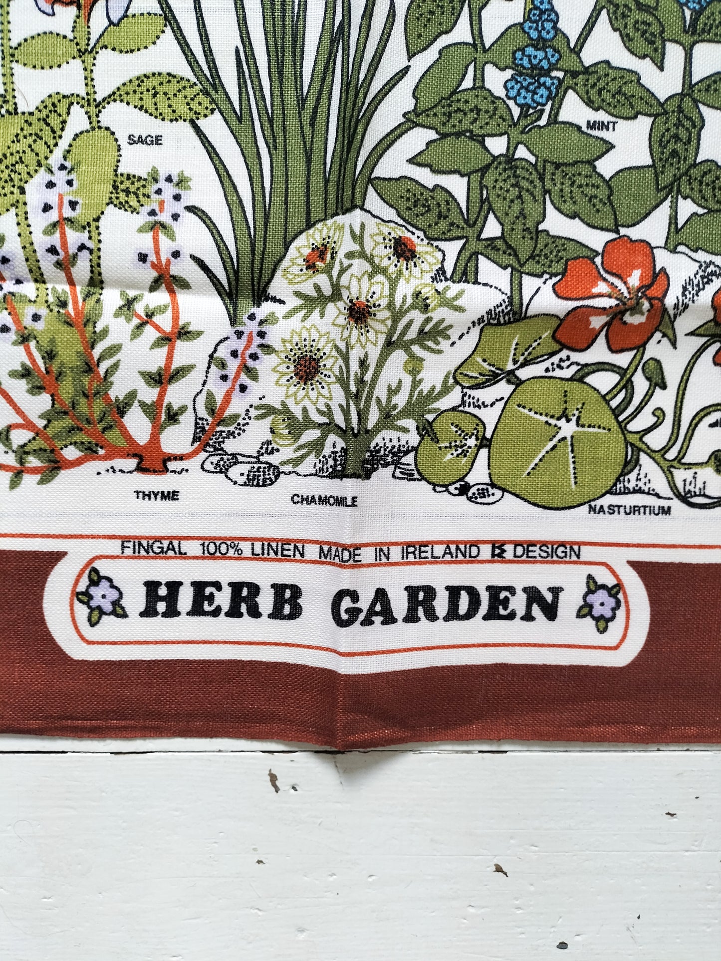Torchon de cuisine "herb garden" en lin Ireland