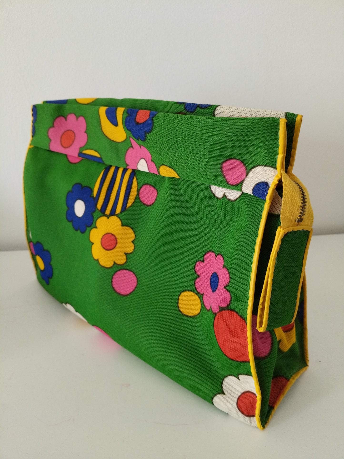 Grande trousse de toilette vintage en tissu