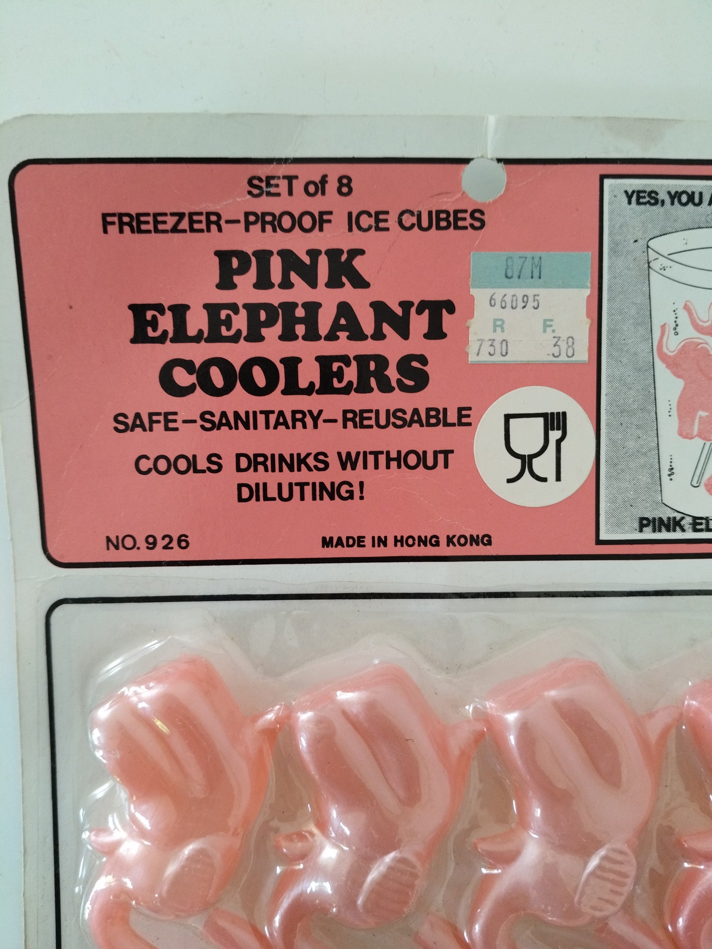 Set de 8 glaçons éléphants en plastique à remplir et réutilisables Hong Kong