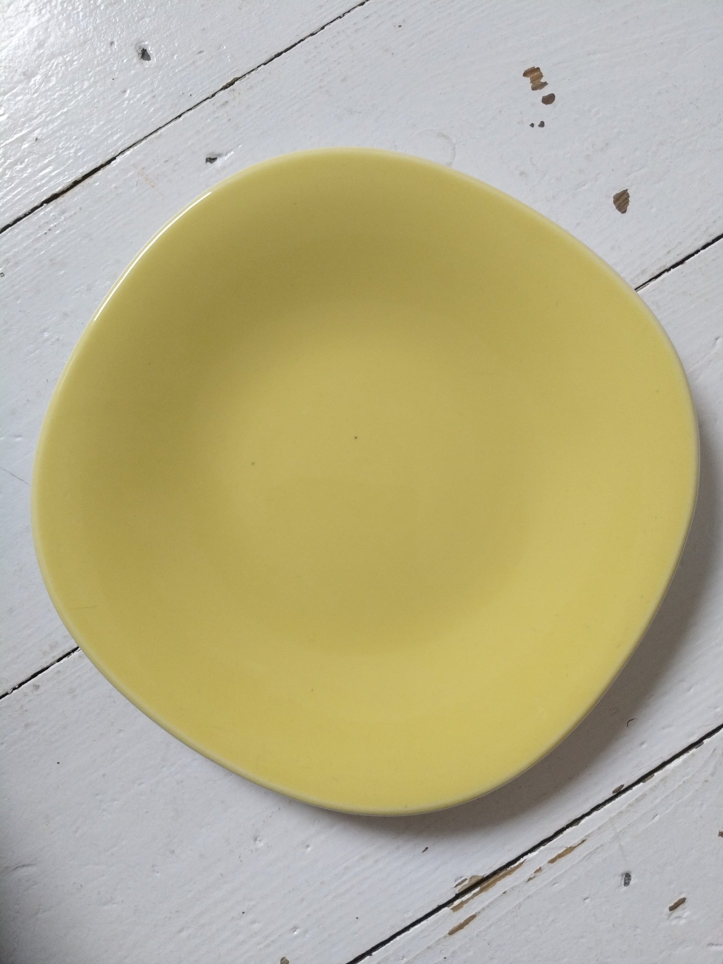 Ensemble 1 tasse verte + 1 soucoupe jaune Kéralux Boch La Louvière Miami Bicolore