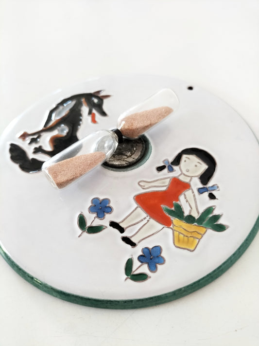 Ancien sablier mural le Petit Chaperon Rouge