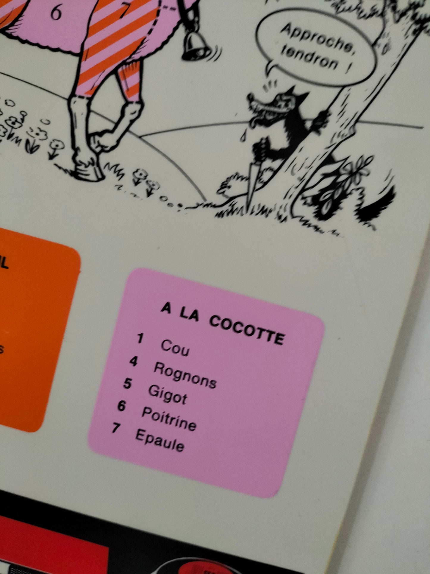 Planche à découper publicitaire Seb 1973 (double face, français/ néerlandais) à l'unité
