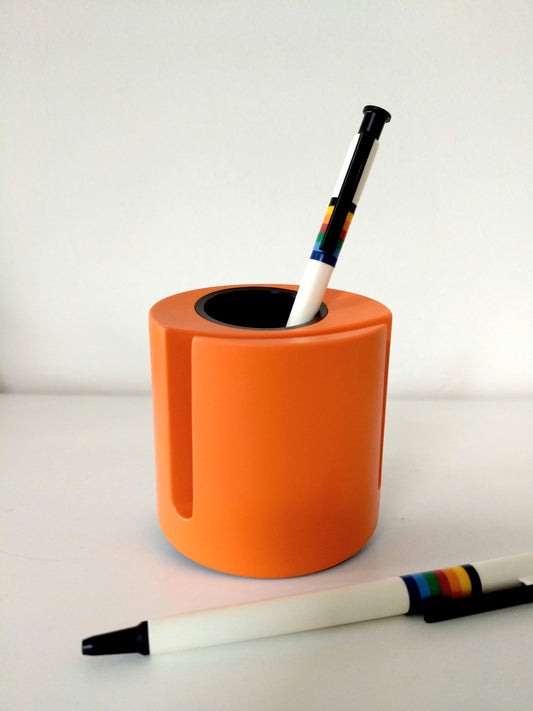 Organisateur de bureau en plastique orange