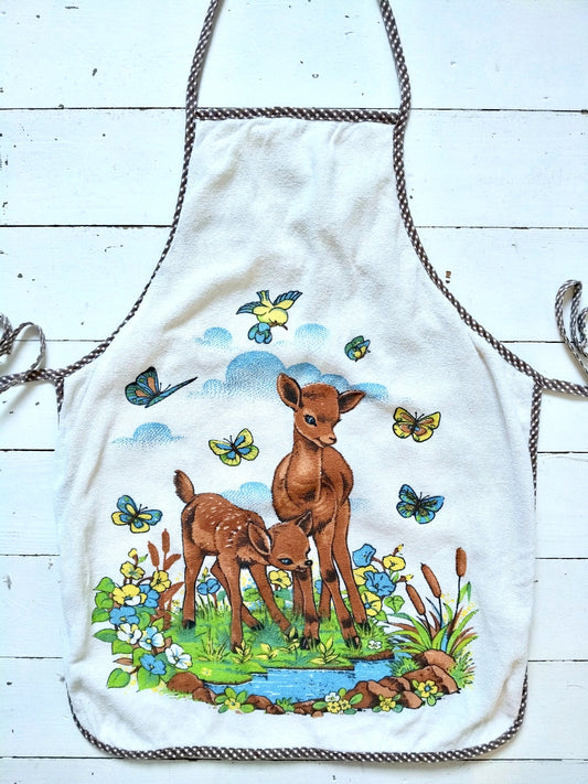 Tablier enfant décor faons - cetaitmieuxavant