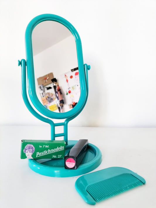 Miroir de table avec tablette et peigne