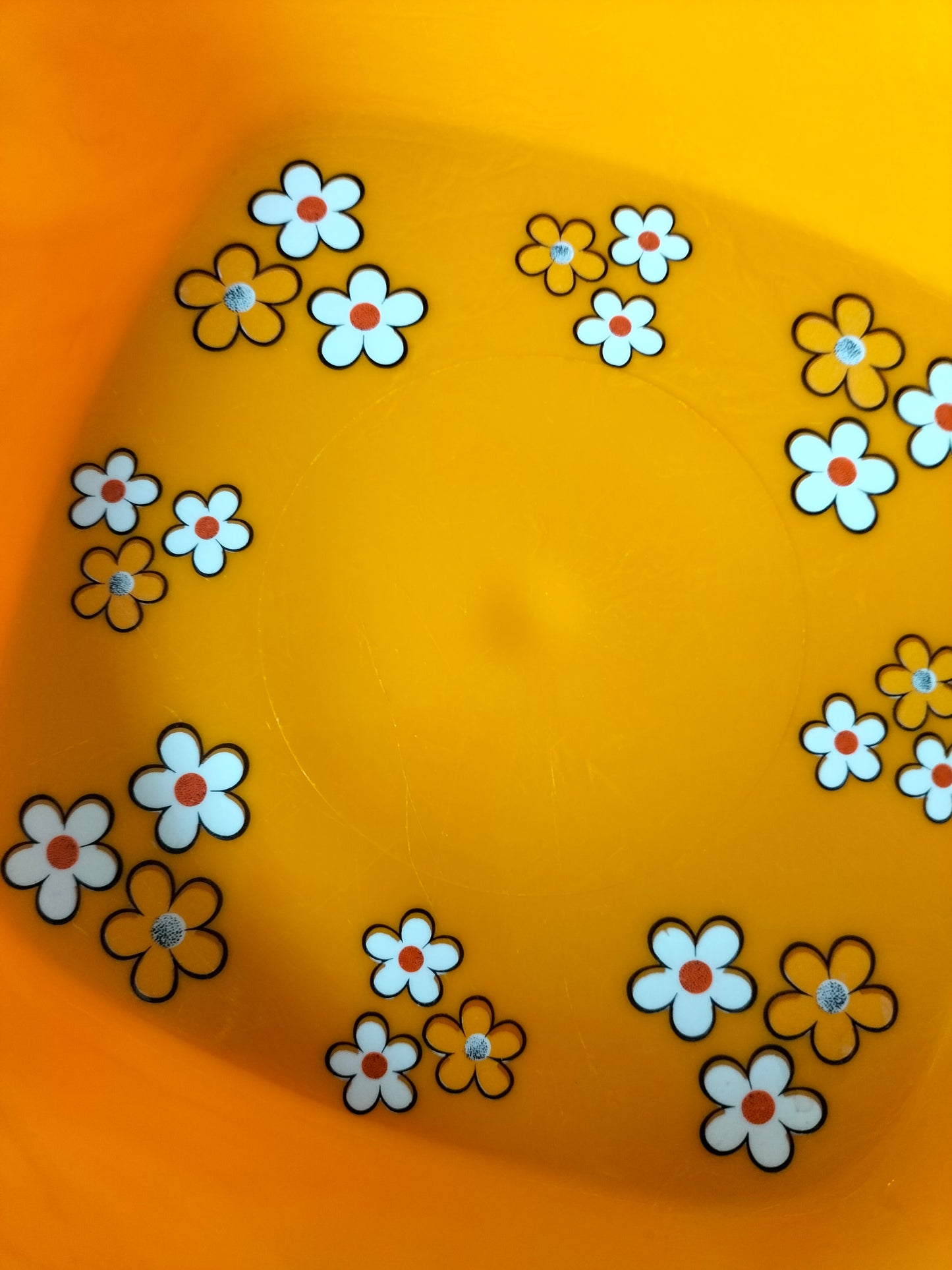 Saladier en plastique décor fleurs