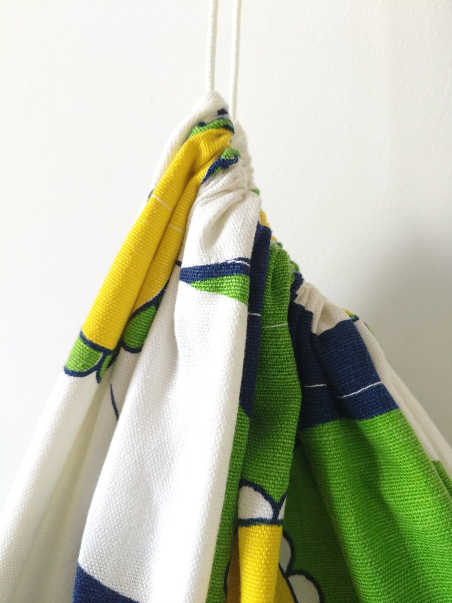Grand sac à linge vintage en tissu