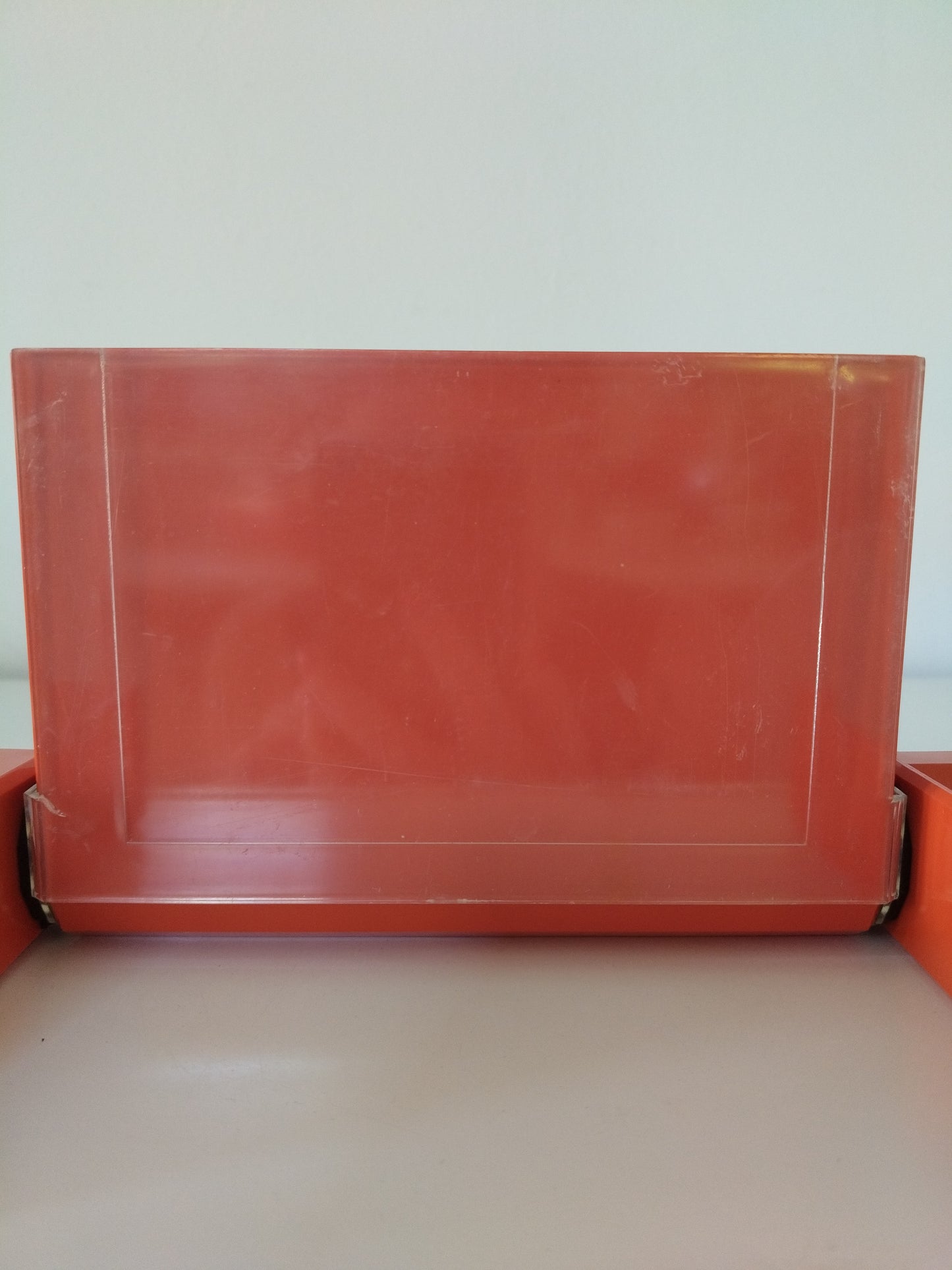 Organisateur de bureau vintage en plastique orange