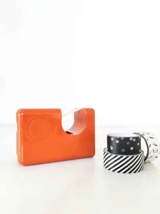 Dérouleur de papier collant en plastique orange