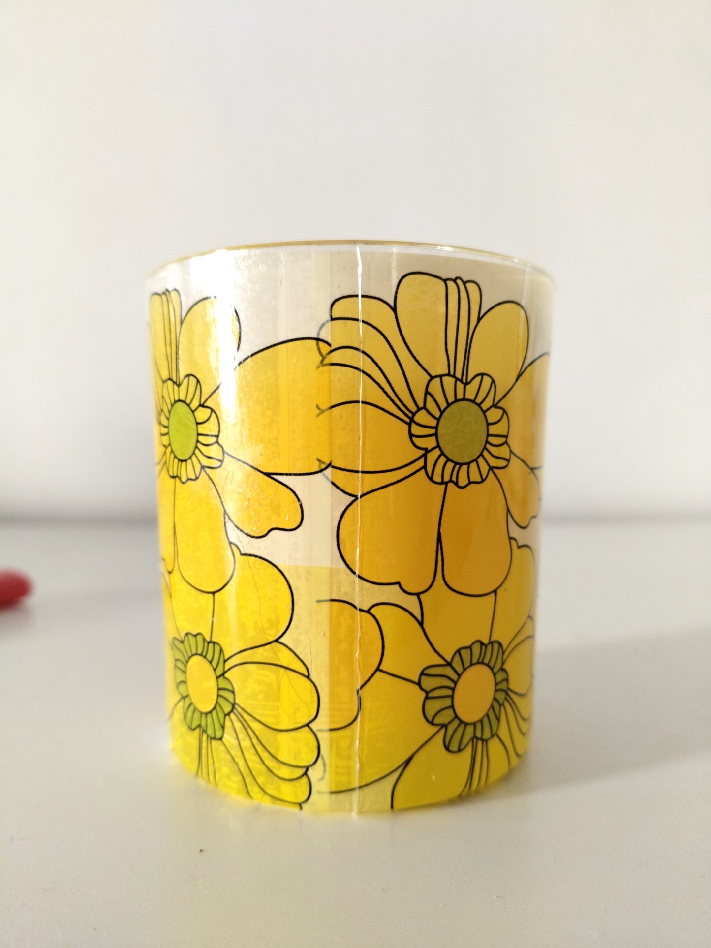 Bougie vintage flower power