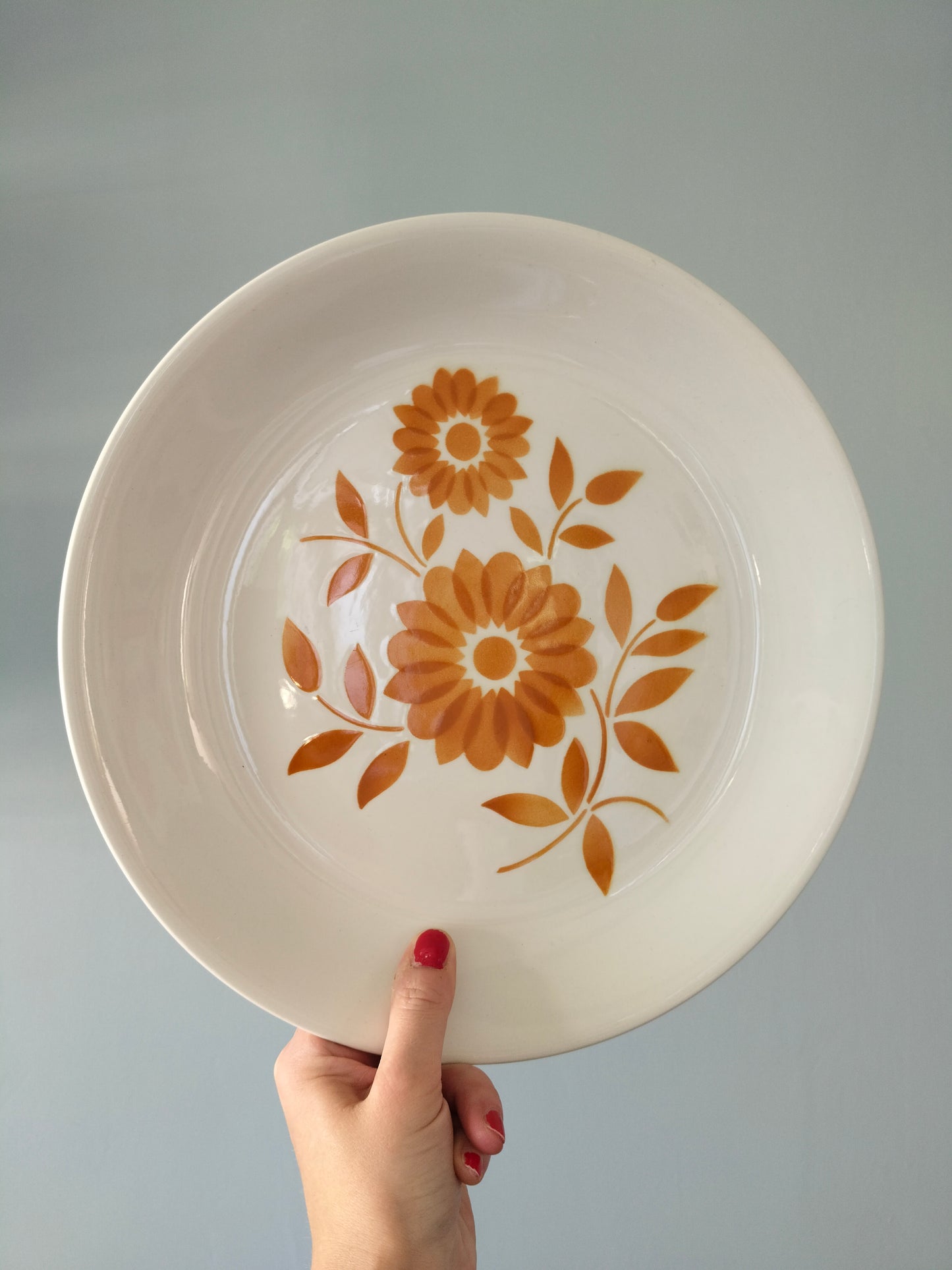 Grande assiette de service/ de présentation en porcelaine