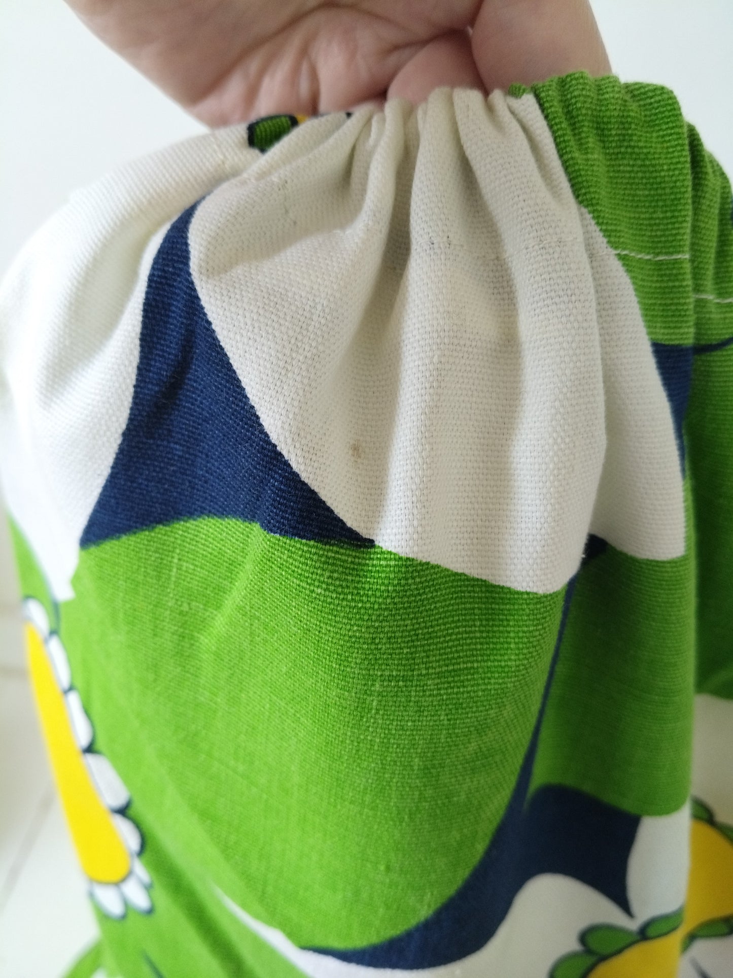 Grand sac à linge vintage en tissu