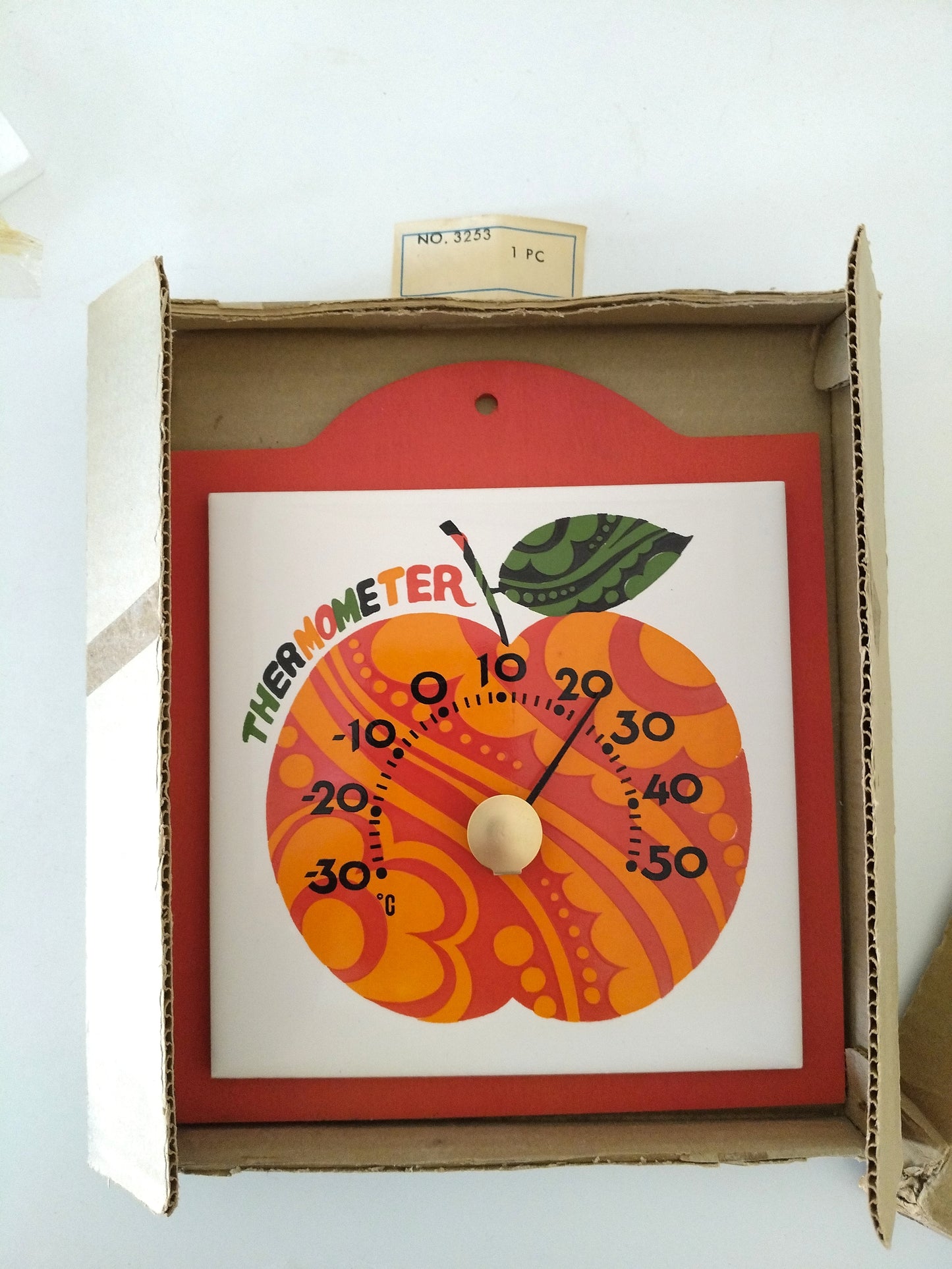 Thermomètre mural 🍎 bois et porcelaine