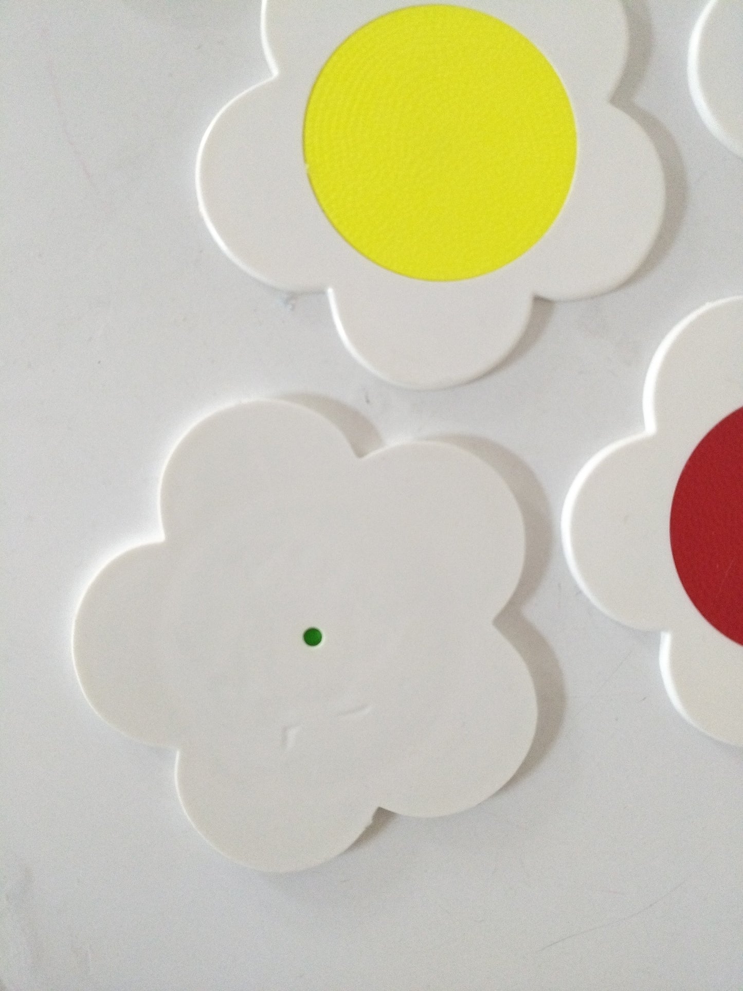 Ensemble de 6 sous-verres fleur en plastique