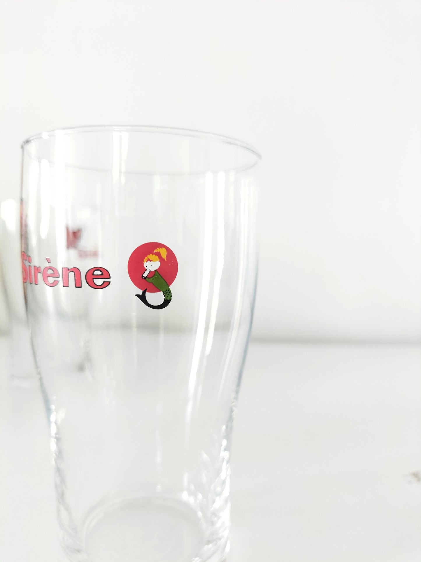 Ensemble de 4 verres publicitaires Sirène limonade